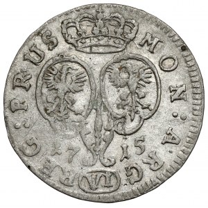 Prusko, Fridrich Vilém I., Königsberg 1715 CC - vzácnější datum