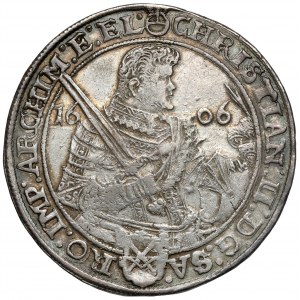 Sasko, Kristian II, Ján Juraj I. a August, Thaler 1606, Drážďany