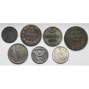 Polska / Rosja / Niemcy, zestaw monet MIX (7szt)