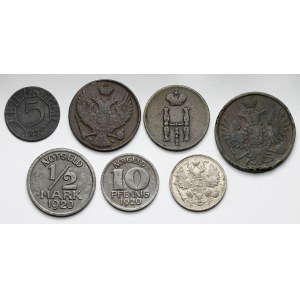 Poľsko / Rusko / Nemecko, sada mincí MIX (7 ks)