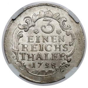 Anhalt-Bernburg, 1/3 thaler 1758