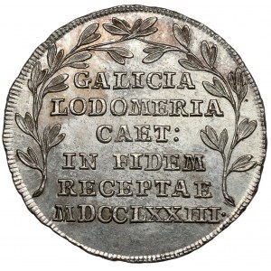 Maria Theresa, Silver token 1773 - Homage in Galicia and Lodomeria