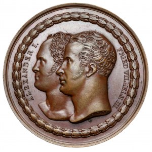 Rosja, Aleksander I, Medal 1818 - zwycięstwa Rosji i Prus nad Francją