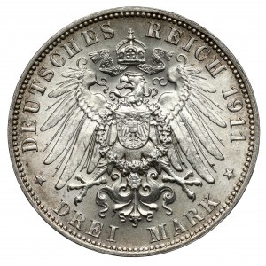 Sachsen, 3 Mark 1911-E