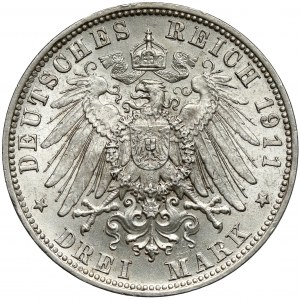 Bavaria, 3 marks 1911-D