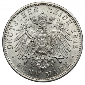Bavaria, 5 marks 1913-D