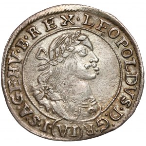 Ungarn, Leopold I., 6 krajcars 1669 KB, Kremncia