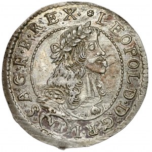 Ungarn, Leopold I., 6 krajcars 1681 KB, Kremnica
