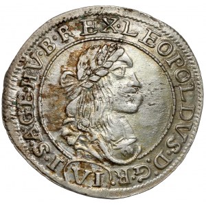 Maďarsko, Leopold I., 6 krajcars 1673 KB, Kremnica