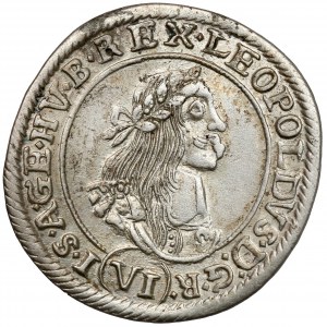 Ungarn, Leopold I., 6 krajcars 1670 KB, Kremnica