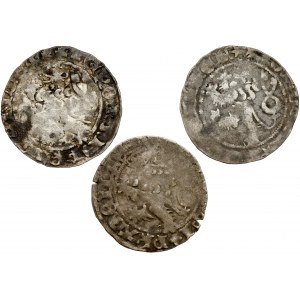 Bohemia, Wenceslaus IV (III) (1378–1419) Prague groschen (3pcs)