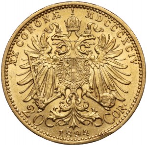 Austria, Franz Joseph I, 20 korona 1894