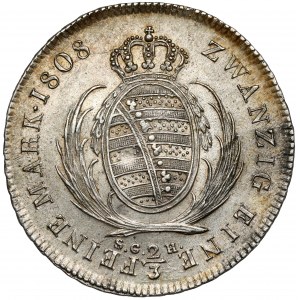 Saxony, Frederick August III, 2/3 thaler 1808 SGH