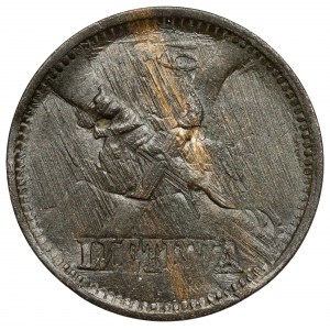 Litva, 1 centas 1936 - vymazaná známka - vzácna