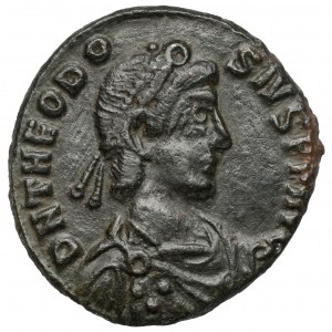 Theodosius I. der Große (379-395 n. Chr.) Follis, Sizilien
