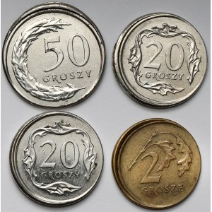 Zerstört 2 - 50 Pfennige 2005-2016 - außermittige Schläge (4 St.)