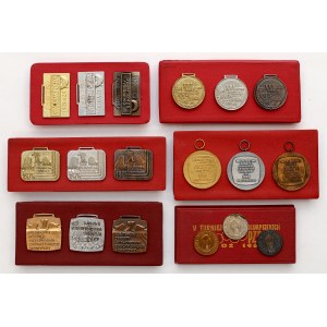 Łódź, School Olympics medals - sets of classes 1975-1977 (18pcs)