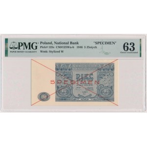 5 Zloty 1946 - SPECIMEN