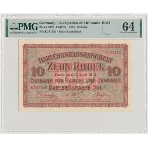 Poznan, 10 rubles 1916 - E