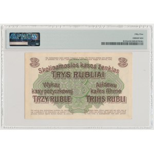 Poznan, 3 rubles 1916 ''...wystara''' - B