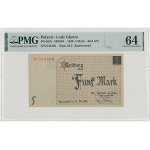 Ghetto 5 marks 1940 - thin paper