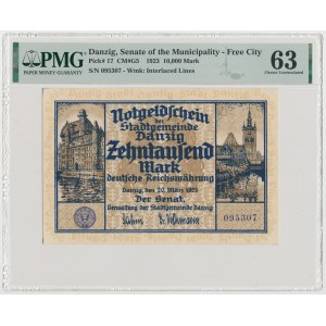 Gdansk, 10,000 marks 1923