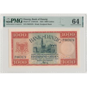 Danzig, 1 000 guldenov 1924 - F