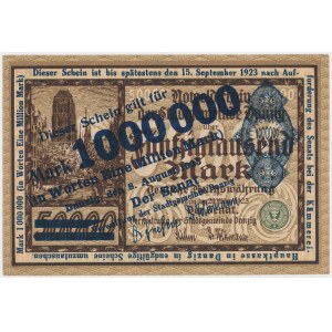 Gdaňsk, 50 000 marek PŘEDOBJEDNÁNO za 1 milion marek 1923