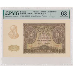 100 zlotých 1940 - séria B - falzifikát ZWZ