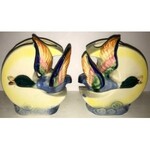 Dwa ceramiczne wazoniki ścienne