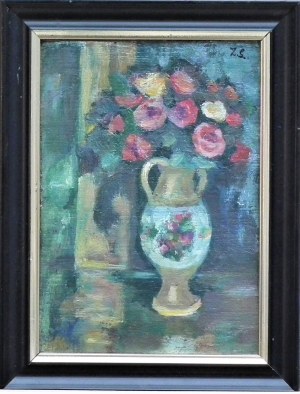 Zofia Lipińska(1898-1982),Kwiaty w wazonie,1976
