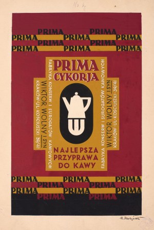 Henryk Starzyński, „Projekt opakowania Prima Cykoria”, 1938
