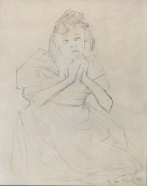 Stanisław WYSPIAŃSKI (1869-1907), Portrety dzieci - zestaw 4 szkiców, 1894