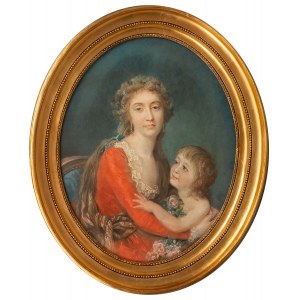 Anna Rajecka (przed 1762 Warszawa – 1832 Paryż), Portret damy z dzieckiem
