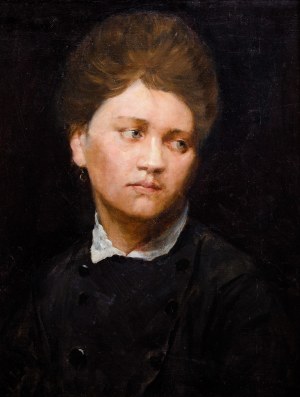 Damian Krajewski (1855 Kamionka Strumiłowa - ?), Portret młodej kobiety