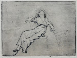 Emile Jean Sulpis (1856–1942), Kobieta z papierosem, 1912 r