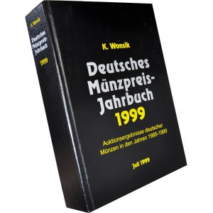 K. Wonsik, Deutsches Münzpreis-Jahrbuch - Notowania monet niemieckich (w typ Śląskich) w latach 1995-1999, K. Wonsik, 860 stron