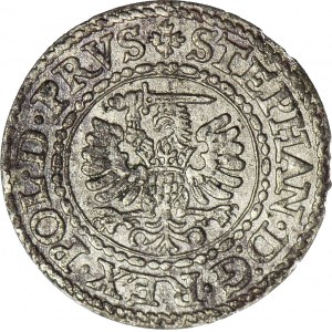 Stefan Batory, Szeląg 1579, Gdańsk, piękny