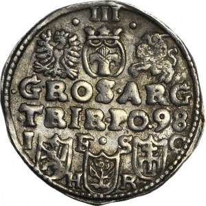 Zygmunt III Waza, Trojak 1598, Bydgoszcz, piękny
