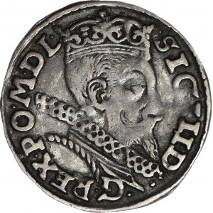 Zygmunt III Waza, Trojak 1601, Wschowa, litera F przy Orle