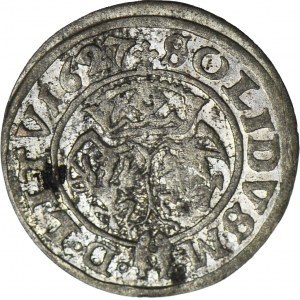 Zygmunt III Waza, Szeląg 1627, Wilno, otoki zamiast kropek, piękny