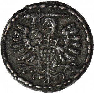 R-, Zygmunt III Waza, Denar 1590, Gdańsk, R3, rzadki rocznik