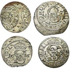 Zygmunt III Waza, Zestaw czterech szelągów litewskich, piękne