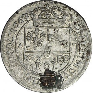 Jan II Kazimierz, Tymf 1663, Kraków, mała korona, piękny