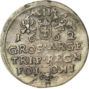 RR-, Jan Kazimierz, Trojak 1662, Kraków, błąd SVI zamiast SVE