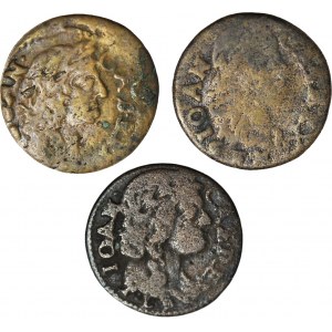 3 szt. zestaw, Jan II Kazimierz, Szelągi litewskie 1660, 1665 i 1666