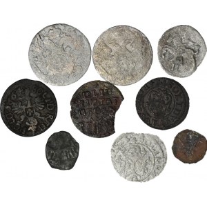 Polska, XV-XIXw, Zestaw 9 monet