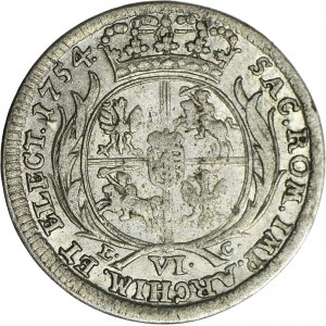 August III Sas, Szóstak 1754, ładny