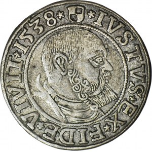 Lenne Prusy Książęce, Albrecht Hohenzollern, Grosz 1538, Królewiec