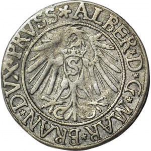 Lenne Prusy Książęce, Albrecht Hohenzollern, Grosz 1538, Królewiec